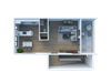 2 Bed 1.5 Bath
